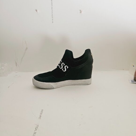 Guess Women’s Wedge Sneakers Hight Top Color Black - Picture 1 of 9
